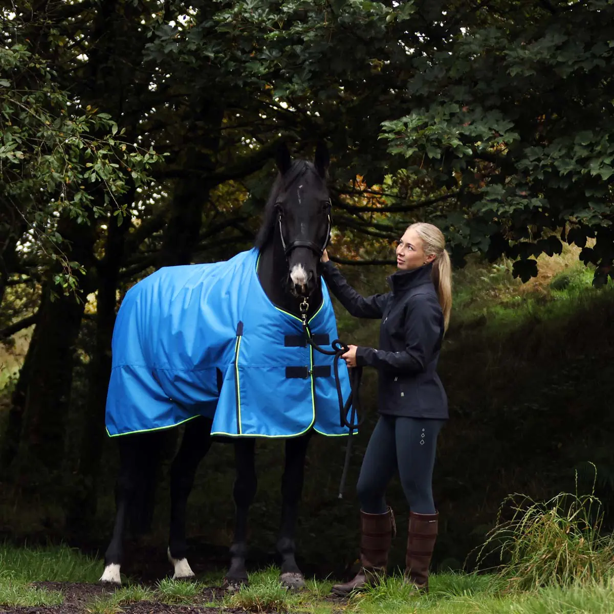 Ventomasta 200g Mediumweight Standard Neck Turnout Rug Cobalt